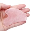 Loveliome Gua Sha Crystal Jade Stone Board for Skincare, Scraping Face Back Massage Relax Therapy Trigger Point Treatment (Rose Quartz)