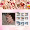 Rchovsam Coffin Press on Medium Nails Full Diamond Fake Nails with Rhinestone Acrylic Glue on Nails Glitter False Nails Glitter Diamond Press Ons Gel Nails for Young Wmens 24pcs