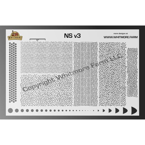 NS v3 Mesh Fishing Lure Airbrush Stencil - Mylar Reusable (7.5 Mil Mylar)