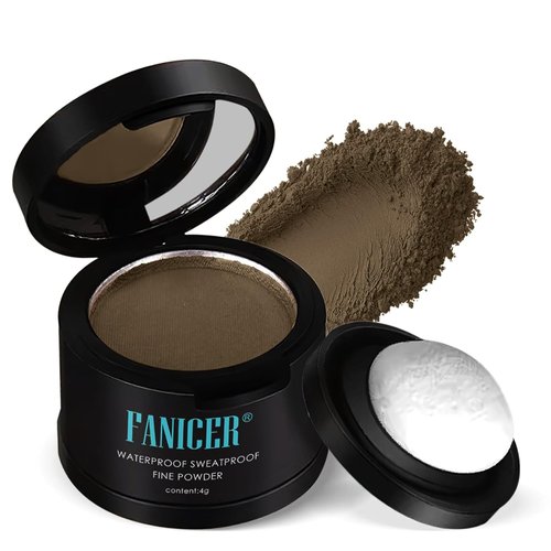 Instantly Hairline Powder,Root Cover Up Hairline Shadow Powder, Root Touch Up Hair Powder,Quickly Conceals Hair Loss, Eyebrows, Beard Line,Coverage Hair Powder for Thinning Hairline-Light Coffee