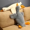 LOWEMN Giant Goose Stuffed Animal 20 in-Very Fat Duck Plush Pillow Hugging Comfy,Cute Huge Swan Plushies Gifts for Girls Kids Birthday Valentine's Day (20 in, White)