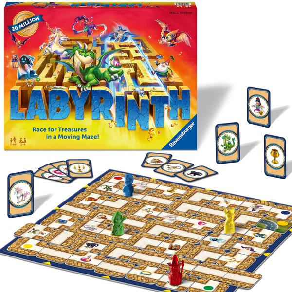 Ravensburger Labyrinth - Enthralling Family Board Game | Ideal for Kids and Adults Aged 7 and Up | Offers Great Replay Value | Designed for 2-4 Players | Globally Celebrated | ASIN: 26448