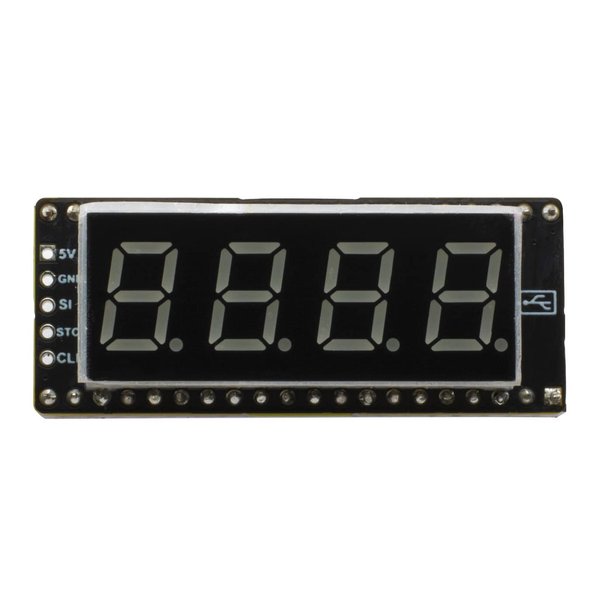 XICOOLEE PICO-8SEG-4B-LED, Red Digital Tube Display Module,74HC595 Driver Chip,5 Pin 4-Digit 8-Segment Display,Compatible with SPI Interface, for Raspberry Pi Pico Expansion Board