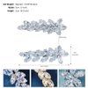 1Pair Rhinestone Wedding Hair Clips for Brides Cubic Zirconia Hair Pins Crystal Hair Pieces Wedding Hair Accessories for Bridesmaids Flower Girls Party Prom Birthday (Silver)