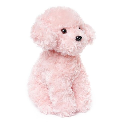 WEIGEDU Pink Puppy Dog Stuffed Animals Plush Toys, Pink Poodle Bichon Frise Maltese Stuffed Dog Plush, 12.6 inches