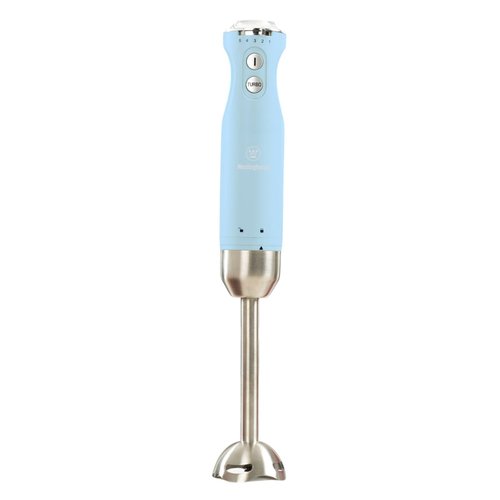 Westinghouse Hand Blender - 5-Speed Immersion Blender with Turbo Function, Stainless Steel Blade & Rod, 500W Power, Easy to Clean, Retro Kitchen Appliance for Smoothies & Soups, Blue