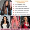 Usexy 24 Inch 13x6 Lace Front Wigs Human Hair Pre Plucked 180% Density Straight HD Transparent Glueless Wigs Human Hair 13x6 Straight Lace Frontal Wigs Human Hair Wigs for Women With Baby Hair