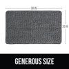 KANGAROO Luxury Chenille Bath Rug, 30x20, Extra Soft and Absorbent Shaggy Kids Bathroom Rugs, Machine Wash Mat, Strong Underside, Plush Carpet Mats for Tub, Shower, Bathtub and Bath Room, Gray