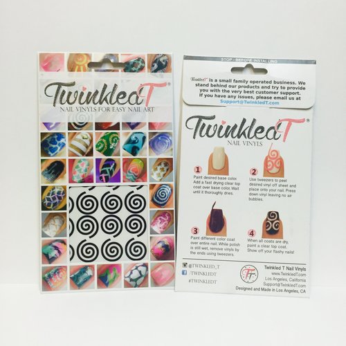 Twinkled T - Nail Vinyl Stencils for Easy Nail Art Design (Diamond Stencils)