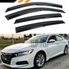 JDM 3D Aero Wavy Style Window Visor Rain Guard Deflector Compatible with 2018-2021 Honda Accord LX EX Sport