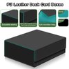 Card Deck Case for Trading Cards,Card Storage Box Holds 1800+ Single Sleeved Cards,PU Leather Magnetic Closure Commander Card Boxes Magic Card Holders Fit for Game Sport Cards (Black&Sky Blue)