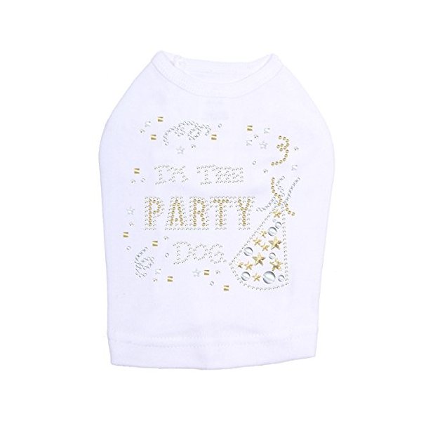 Party Dog Dog Shirt L WHITE