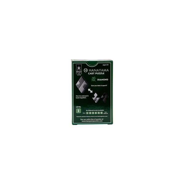 BePuzzled | Diamond Hanayama Metal Brainteaser Puzzle Mensa Rated Level 1, for Ages 12 and Up