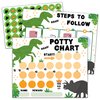 Dinosaur Potty Trainning Sticker Chart for Toddlers Boys Girls, 20 Potty Training Chart with 432 Stickers & 1 Routine Card - B09