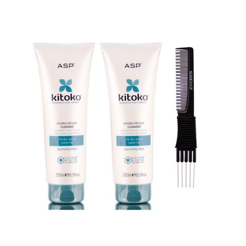 yper Asp Kitoko Hydro-Revive Cleanser (8.5 oz) with Teasing Comb Pack 2