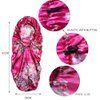 Extra Long Braid Hair Bonnet for Sleeping Satin Night Dreadlock Caps Bonnets for Black Women Braids,Shower Cap with Button (Rose Red Flowers)