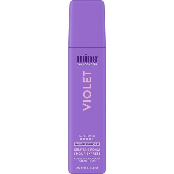 Minetan Violet Self Tan Foam | Color Base Collection - Super Rich Brown Finish, 1 Hour Express, Face & Body Fake Tanner, Complements All Skintones, Vegan & Paraben Free, 6.7 Fl Oz