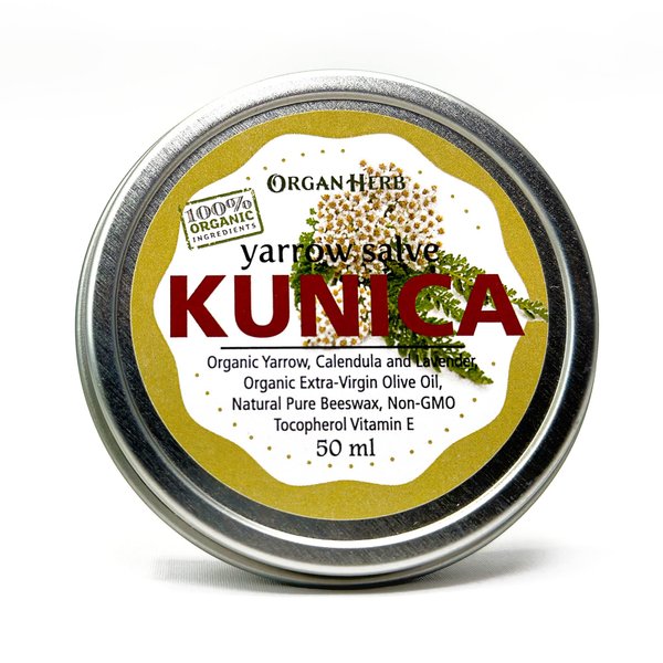 OrganHerb Organic Yarrow Salve (Kunica) 2 oz