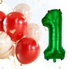 40 inch Big Size Number 0 Foil Helium Balloons Birthday Party Celebration Decoration, Digital Decorations Supplies, Wedding Anniversary Inch Decoration Kids(Green,Number 0)
