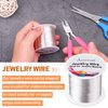 22 Gauge Jewelry Wire, Anezus Craft Wire Tarnish Resistant Copper Beading Wire for Jewelry Making Supplies and Crafting (Silver, 49 Yards/45 Meters)
