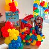 MOMO RUCCI 144Pcs Red Blue Yellow Green Balloon Arch Garland Kit,with Star Foil Balloon Double Stuffed Red Blue Balloons for Super Bro Carnival Themed Birthday Party Decorations Video Game Baby Shower