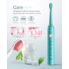 Blenpapa USB Rechargeable Sonic Electric Toothbrush for Adults Powered Motor Soft Dupont Brush Heads 2 Minutes Timer 5 Modes Teeth Whitening, Green