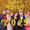 Happy New Year 2025 Balloons Banner, 16 Inch Gold Thickened Foil Mylar Helium Balloons for 2025 New Years Party Decorations New Years Eve Party Supplies Decoracion De Año Nuevo 2025 Balloons | Gold