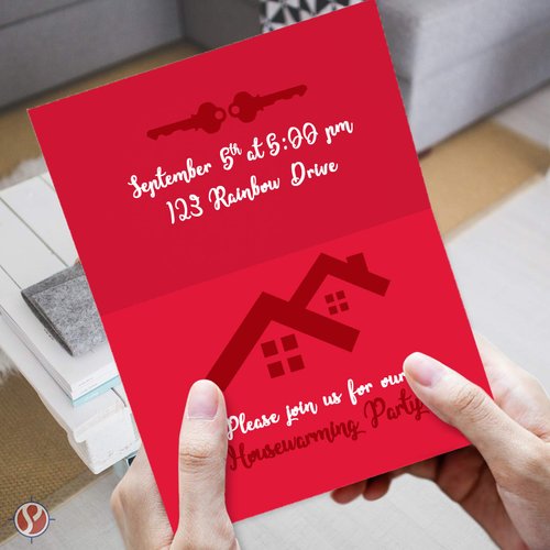 Bright Color Folding Greeting Cards | 5” x 7” Inches When Folded in Half | 50 Sheets Per Pack | Red