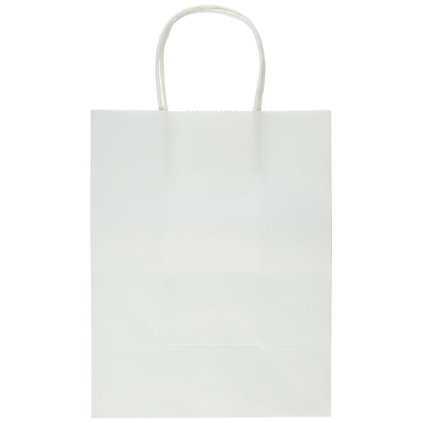 Super Z Outlet Paper Gift Bags with Handles 8" x 10.25" x 4.25" for Arts & Crafts Projects, Coloring, Birthdays, Shopping, Presents (13 Pack) (White)