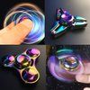 Rainbow Fidget Spinner Toys Metal 3 Pack Set, Small Handheld Finger Hand Spinners Fidgeting Toy for Kids Adults Spinning Top Focus Desk Toys Fingertip Gyro Party Favors Goody Bag Fillers Novelty Gift