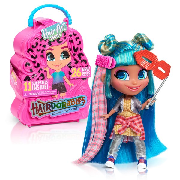 Hairdorables Collectible Doll Hair Art Series 5, styles and case colors may vary, each sold separately, Kids Toys for Ages 3 Up by Just Play