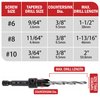 AIMLENTOOL Countersink Drill Bit Set, 3PCS Tapered Drill Bits, M2 Countersink Set with 1/4" Hex Shank Quick Change and 1 Allen Wrench for Woodworking, Pilot Screw Hole Set for Soft & Hard Wood