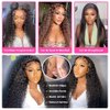 13x6 Lace Front Wigs Human Hair HD Lace Front Wigs Human Hair Pre Plucked Afro Kinky Curly Human Hair Wigs for Women 180% Density 4b/4c Glueless Wigs Human Hair for Women 20 inch