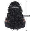 GNIMEGIL 22 Inch Long Black Curly Wigs Premium Synthetic Hair Full Wig with Bangs High Temperature Fiber Natural Wigs for Women Ideal for Dress Up Costumes Party and Daily Wear