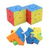 Yealvin Speed Cube Set Stickerless Puzzle Cube Bundle of Polaris Cube Maple Leaf Cube Hunyuan Skewb Cube Lucky Clover Cube Puppet Cube V1 and V2 Puzzle Toys 6Pcs