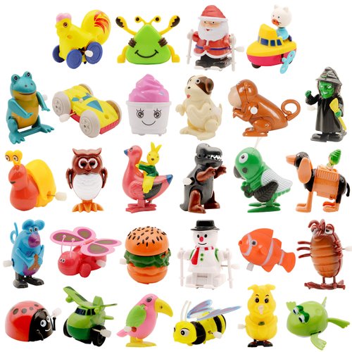 Nunkitoy Wind Up Toy,28 Pack Assorted Clockwork Toy Set, Wind Up Animal Party Favors Toy Great Gift for Boys Girls Kids Toddlers(Contents and Color May Vary)