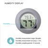 Veanic 4-pack Mini Hygrometer Thermometer Fahrenheit or Celsius Meter Digital LCD Monitor Indoor Room Round Humidity Temperature Gauge for Humidors Home Humidifiers Car Greenhouse Babyroom