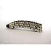Generic Black sparkly banana hair claw clip with clear crystals rhinestones
