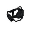 Dean & Tyler Black with Reflective Trim Fun Dog Harness with Padded Chest Piece, No Petting Please, Small, Fits Girth Size 22-Inch to 27-Inch