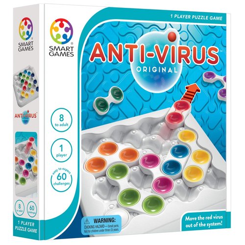 SmartGames Anti-Virus Sliding Puzzle Game with 60 Challenges Ages 6-Adult