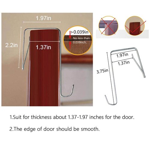 KEEPJOY Saves Space Door-Hanging Laundry Bag,Door Hanging Laundry Hamper with 2 Different Types of Hooks, Oxford Fabric Hanging Laundry Basket for Clothes Size 30"X20" -2 Pack Gray