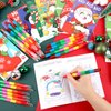 BenLouis Christmas Mini Coloring Activity Books Kids with Stacking Crayons Christmas Party Favors Bulk for Students Holiday Classroom School Gift Prizes Goodie Bags Stuffer （12set Activity ）