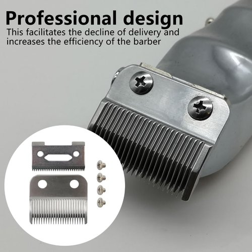GRABOTE Latest Updated Clipper Blades Kit w/Screws Replacement for Wahl Clipper Trimmer, 2 Hole Cutting Blade