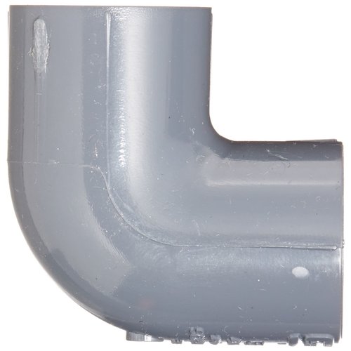 Spears 406-G Series PVC Pipe Fitting, 90 Degree Elbow, Schedule 40, Gray, 3/4" Socket
