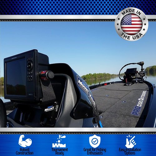 PROcise Outdoors Dek-It Boat Fish Finder Mount Single Unit Dash Mount, Mount for Fish Finders & Depth Finders, Bassmaster Tested Fish Finder Mounts for Boats, GPS Electronics Fish Finders Mounting Kit