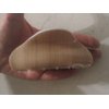 Generic Glossy blonde beige hair claw clip with wood grain effect