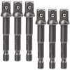 OIIKI 6 Pack 3/8 inch(10mm) Square Socket Adapter Bit Set, Impact Driver Power Bits for Automotive DIY-1/4 Hex Shank