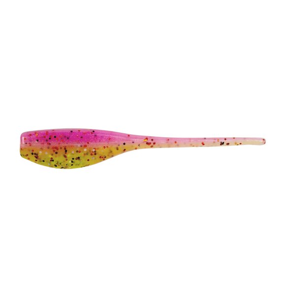 Bobby Garland Crappie Baits The Original 2-Inch Baby Shad Soft Plastic Fishing Lure, 18 per Pack, BBQ Chicken (BGBS298-18),Pink and Yellow