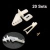 20 PCS Nylon Control Horns 4 Holes 21x11 mm with Screw for RC Airplane Electric Plane Parts Remote Control Foam Model Aircraft