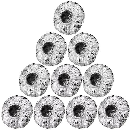 12 Pieces Deep Conditioning Caps Aluminum Foil Reusable Hair Processing Caps Hair Coloring Shower Caps for Home Salon Use (Silvery, 16 Inch)